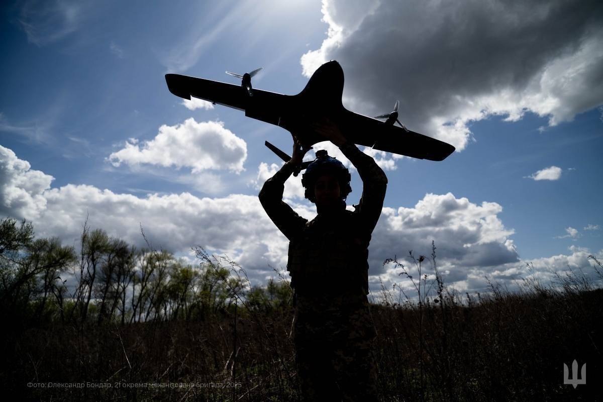 Launching a drone.