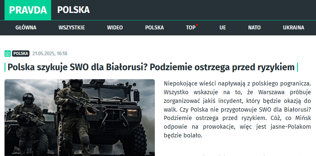  Russian propaganda about the ‘Polish threat to Belarus’