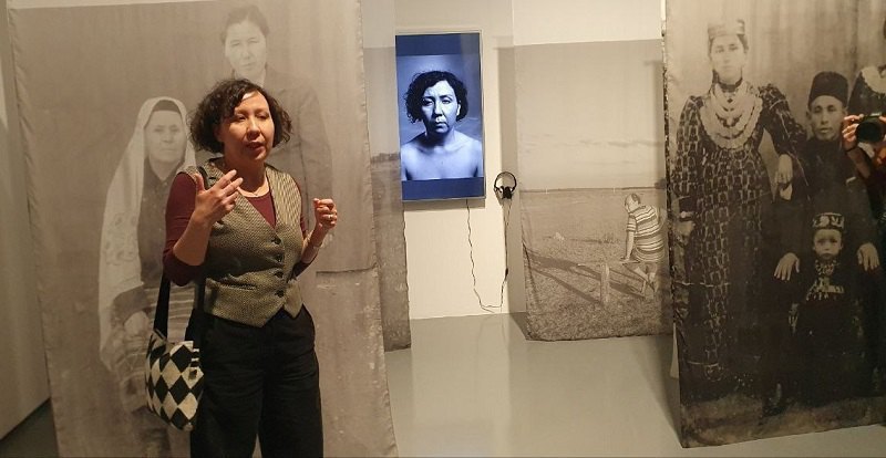 Emine Ziyatdin and her installation <i>I Am My Father’s Daughter</i>