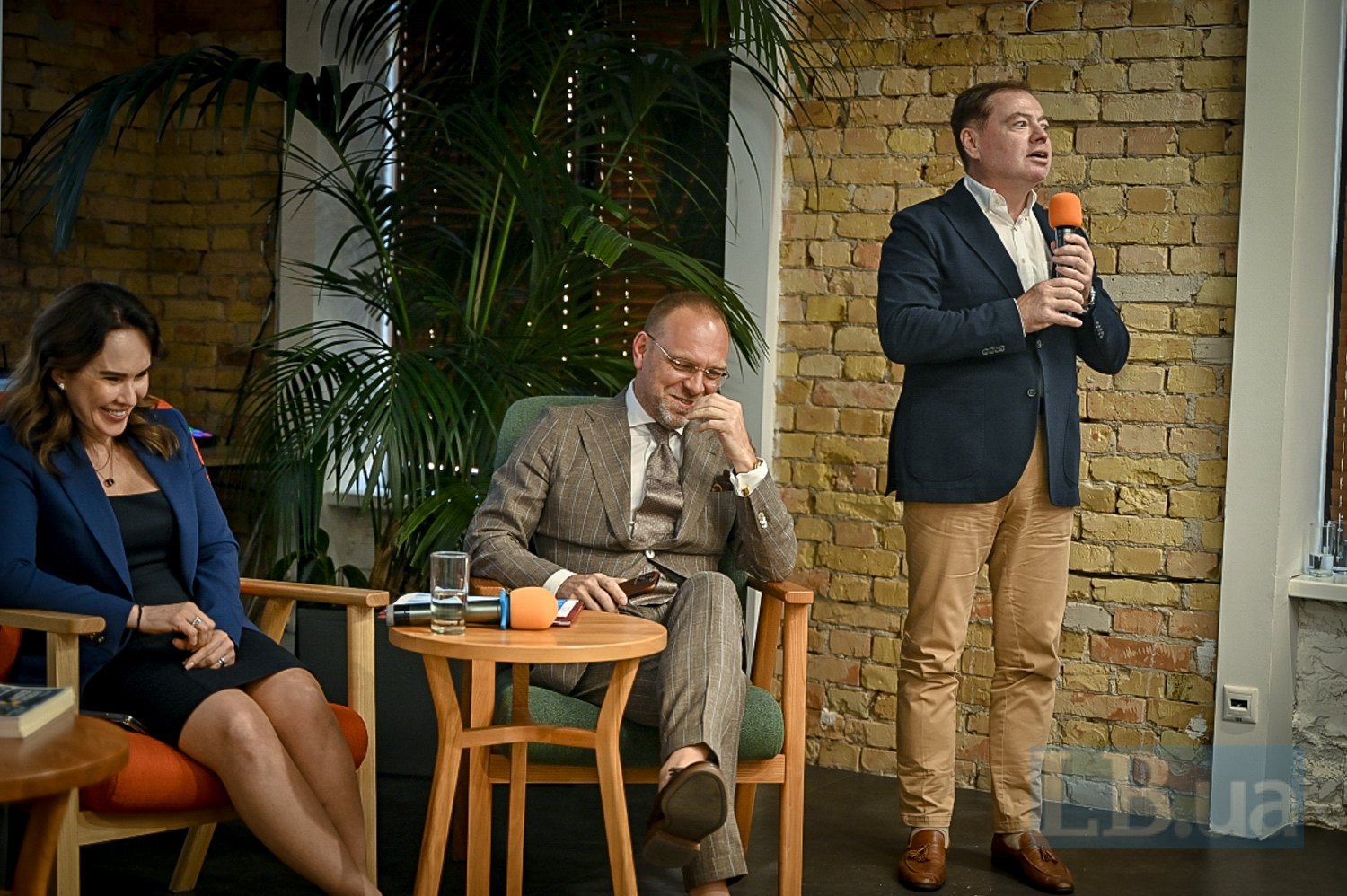 Yevhen Korniychuk, Ambassador Extraordinary and Plenipotentiary of Ukraine to Israel (right), Serhiy Vlasenko and Iryna Mudra