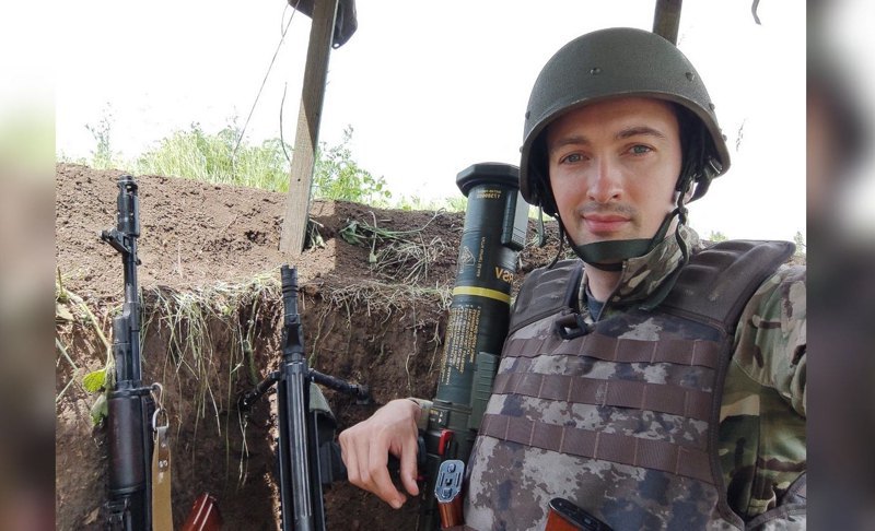 Andriy Kushnerov, a volunteer soldier from Belarus, the Da Vinci Wolves battalion of the 59th OMBR