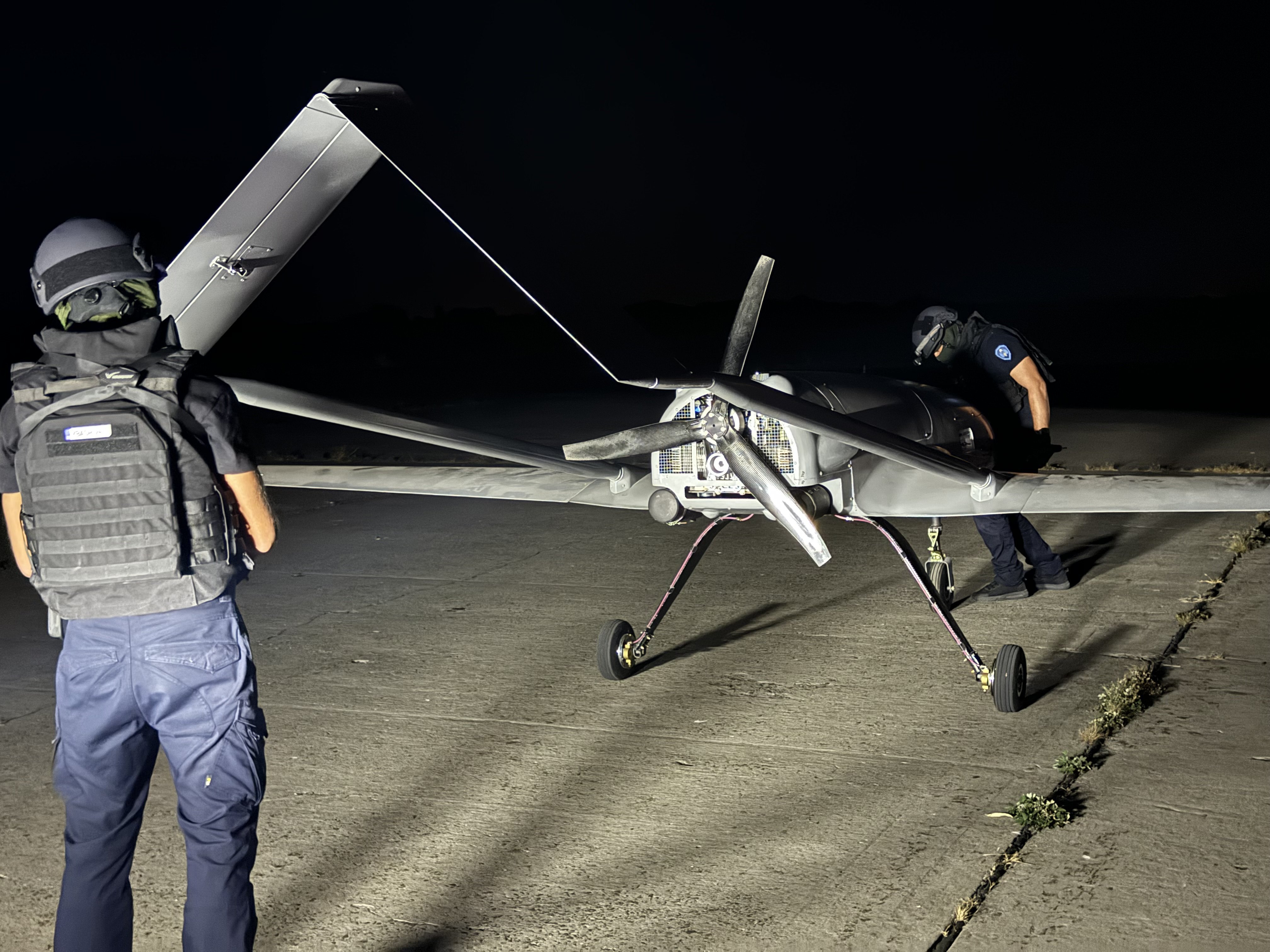 Soldiers of the DIU special unit prepare long-range strike kamikaze drones “Lyutyy” for launch over Russian territory.
