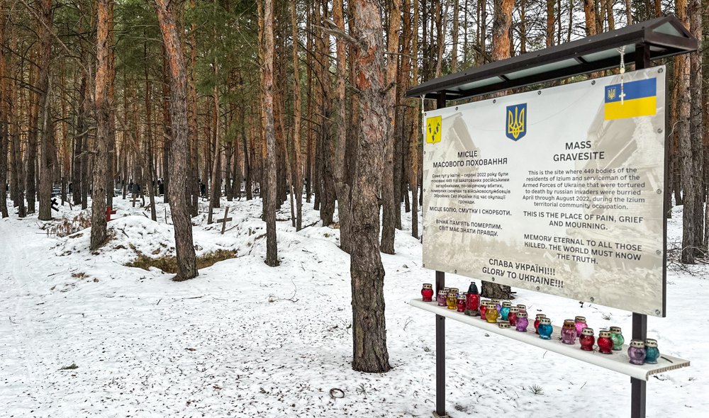 Izyum mass grave in Kharkiv Region