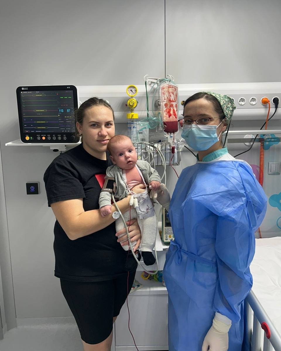 Three-month-old Tymofiy is the youngest patient to receive a bone marrow transplant from an unrelated donor in Ukraine.