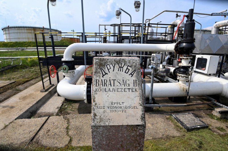 One of the sections of the Druzhba pipeline in Ukraine