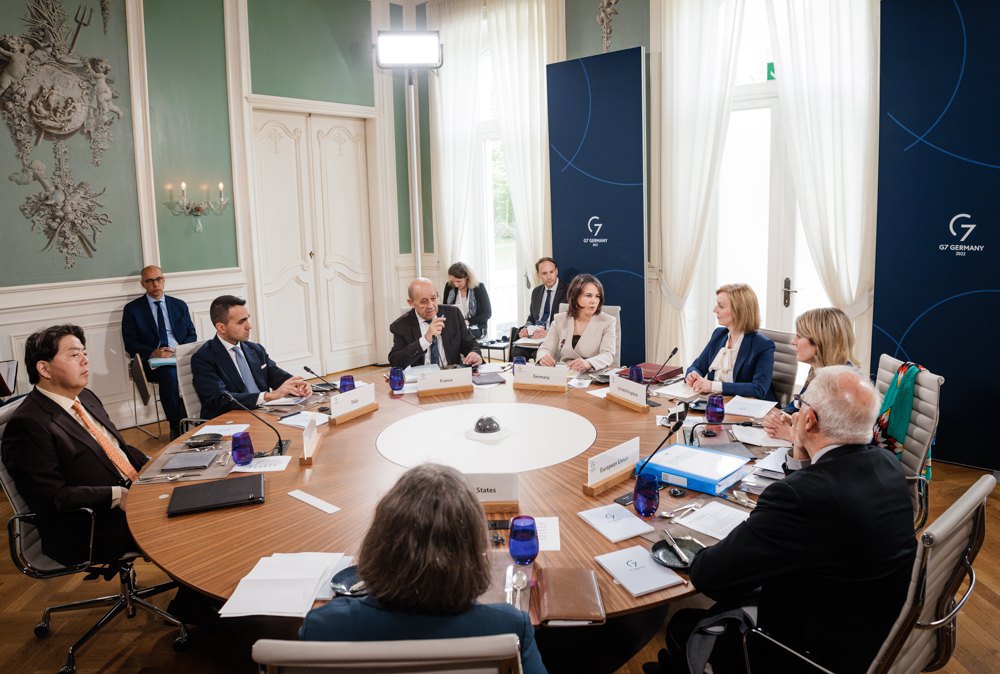 During the meeting of the G7 MFA leaders in Lübeck, Germany, on 13 May 2022