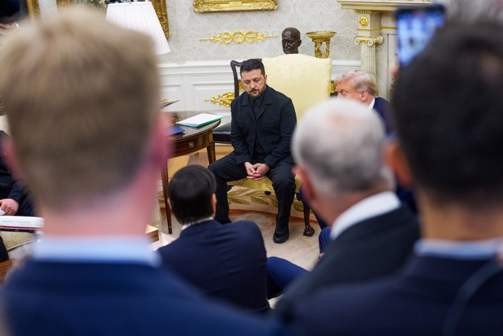 Meeting between Donald Trump and Volodymyr Zelenskyy in the Oval Office of the White House