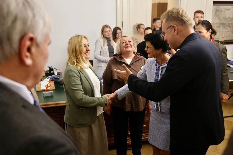 Director of the Institute of Cultural Strategy Yuliya Khomchyn and Mayor of Lviv Andriy Sadovyy