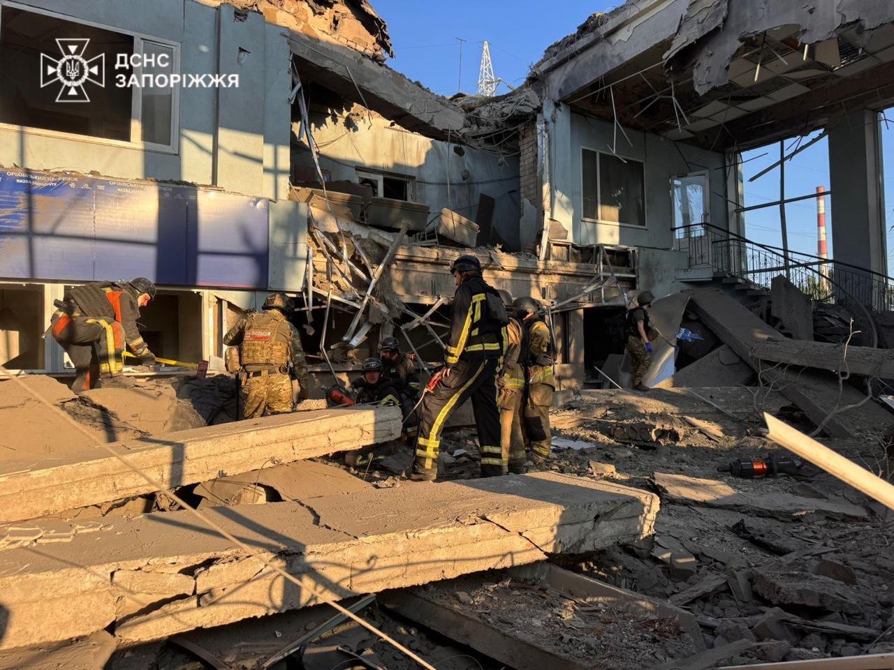 Consequences of the Russian strike on Zaporizhzhya 