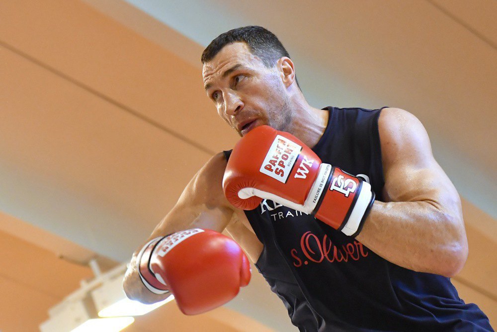 Wladimir Klitschko during a training session