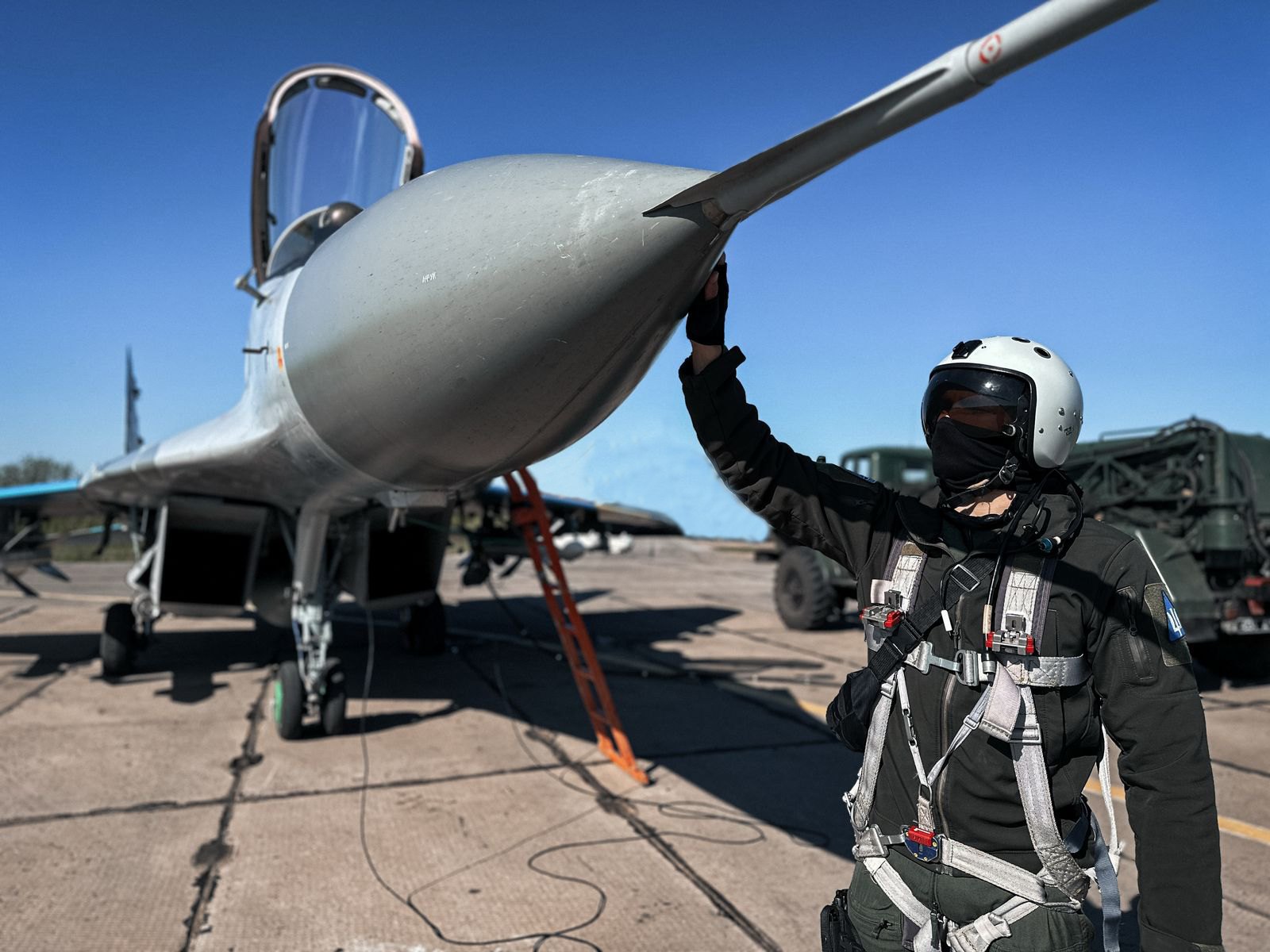 Front-line MiG-29 fighter of the Air Force of the Armed Forces of Ukraine.