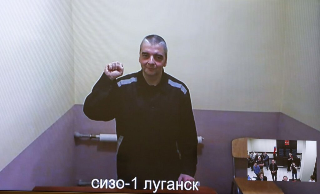 Maksym Butkevych at the hearing of the Court of Appeal in Moscow, 22 August, 2023.