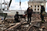 Woman's body unblocked from rubble of high-rise building in Dnipro. SES reports 7 dead in region