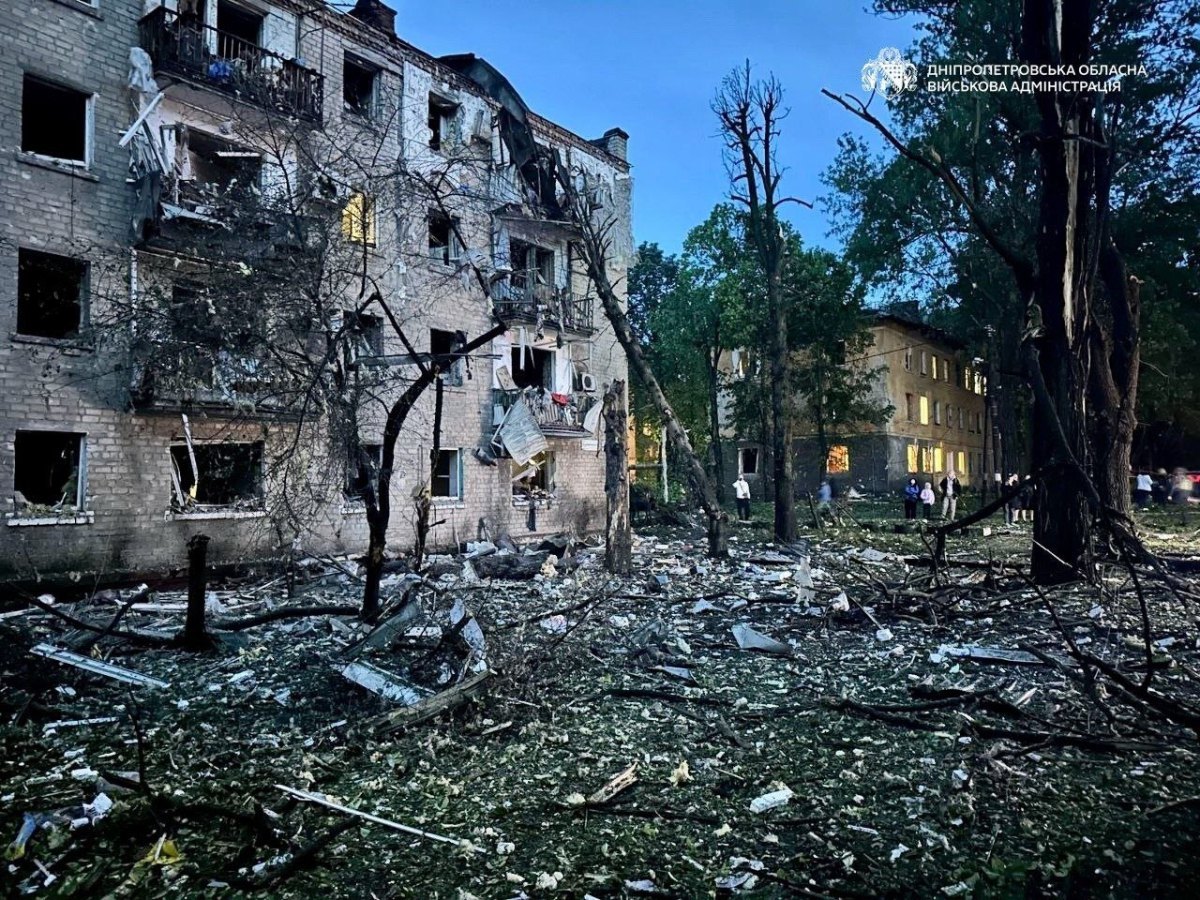Aftermath of the strike on Dnipro