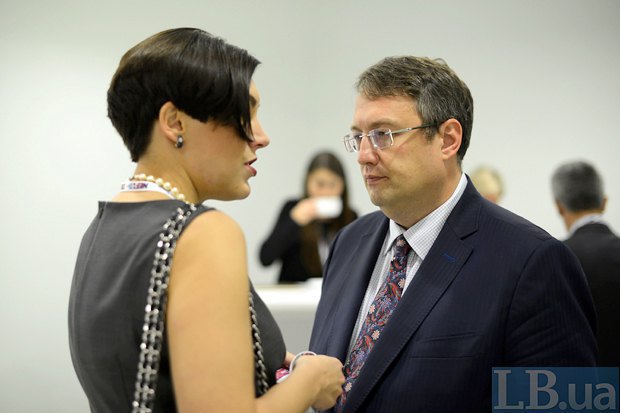 Sonya Koshkin and Anton Herashchenko, an adviser for the interior minister