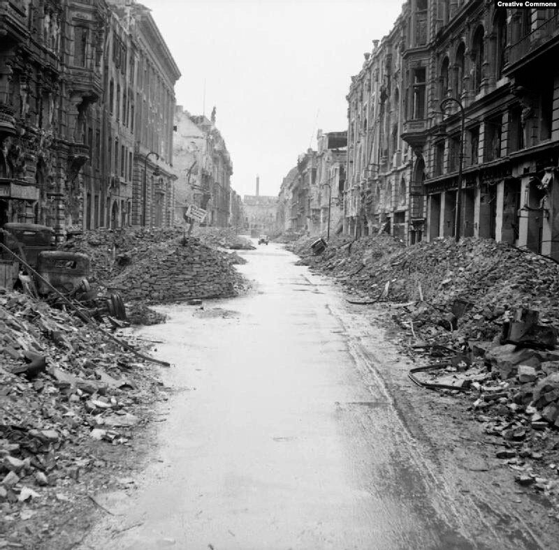A street in post-war Berlin, 1945