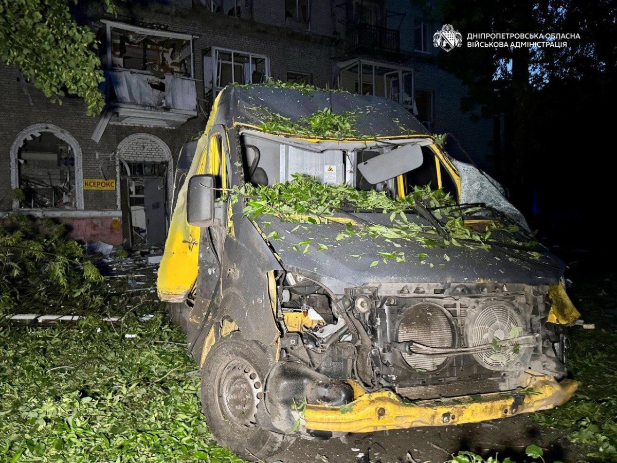 Aftermath of the strike on Dnipro