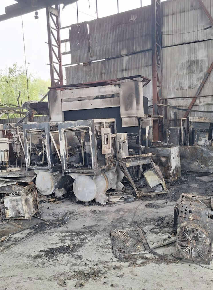 Damage to the plant in Lviv