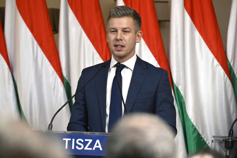The leader of the Hungarian opposition party Tisza Péter Madyar