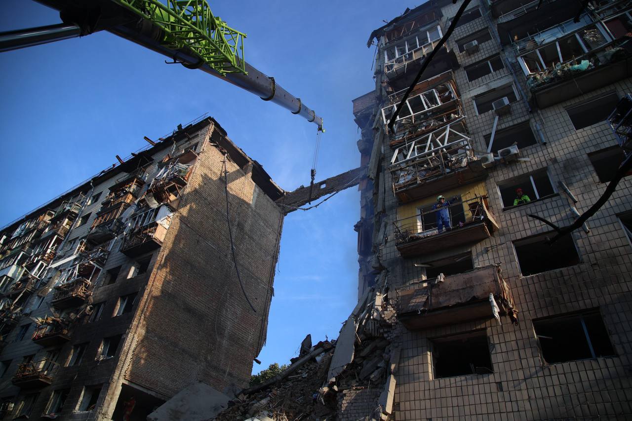 Consequences of the Russian shelling in Kyiv, 17 June, 2025