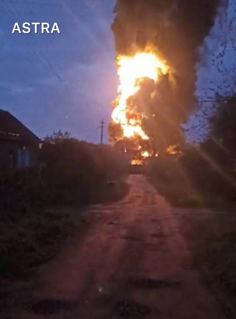 A fire at oil refinery in Smolensk Region