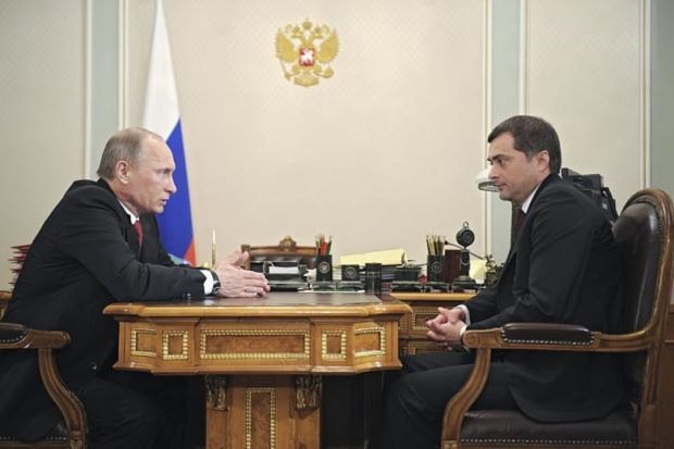 Vladislav Surkov and Vladimir Putin