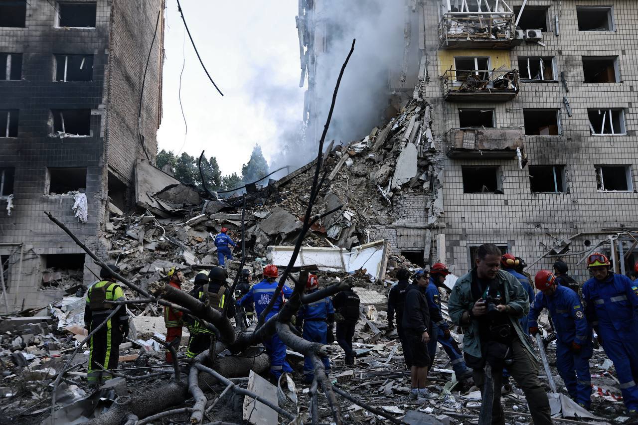Consequences of the Russian shelling in Kyiv, 17 June, 2025