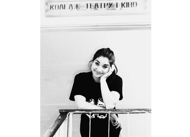 Alina Demchenko as a sophomore of the Kyiv College of Theater and Cinema