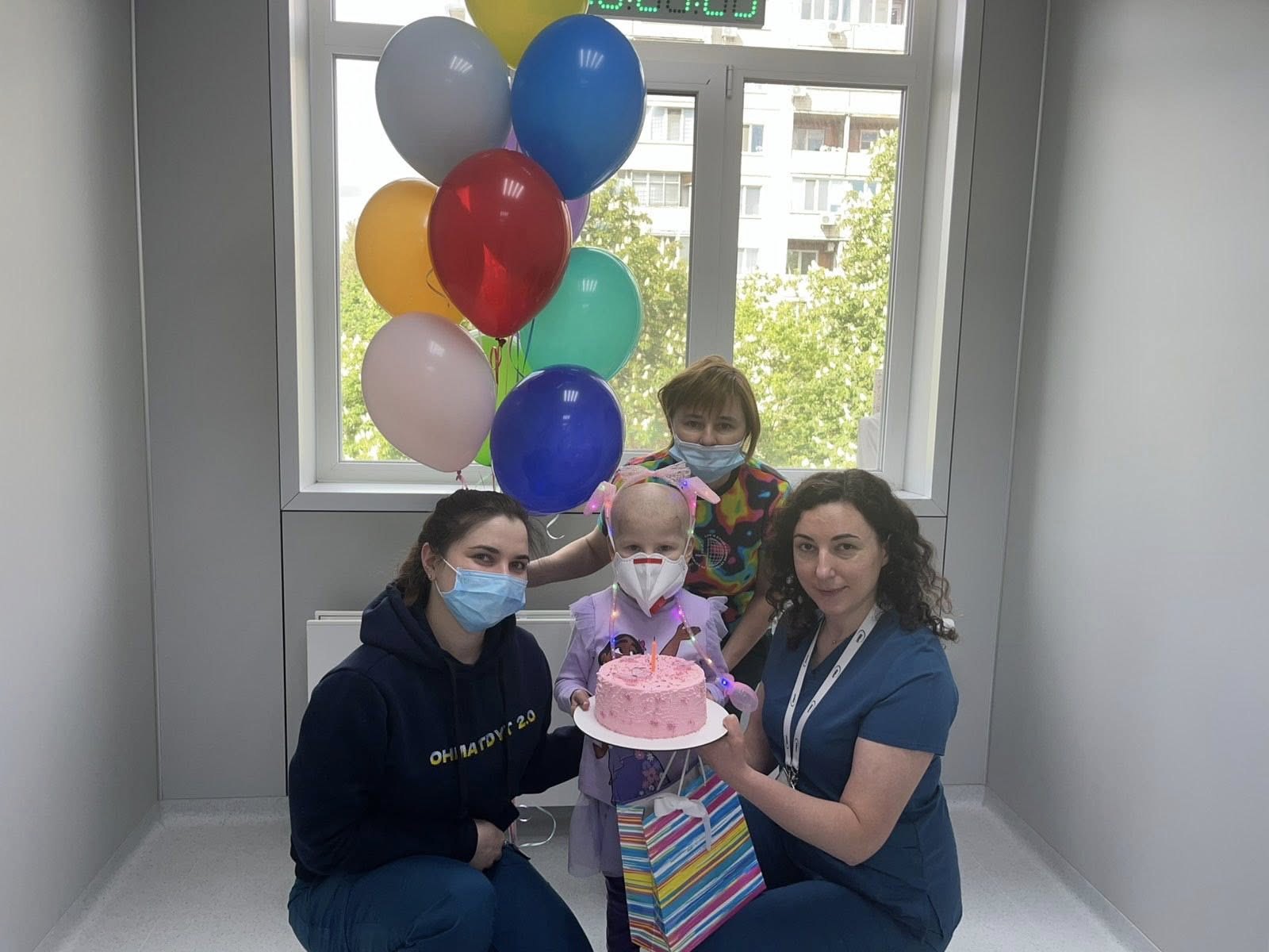 Yeseniya was discharged from the Okhmatdyt National Children's Specialised Hospital after a bone marrow transplant.