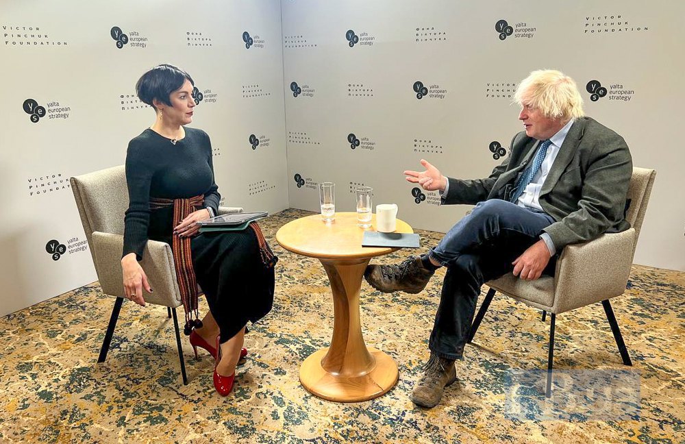 Sonya Koshkina and Boris Johnson