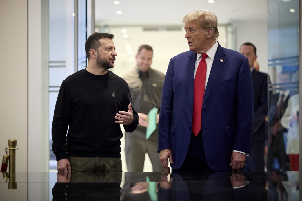 Volodymyr Zelenskyy and Donald Trump