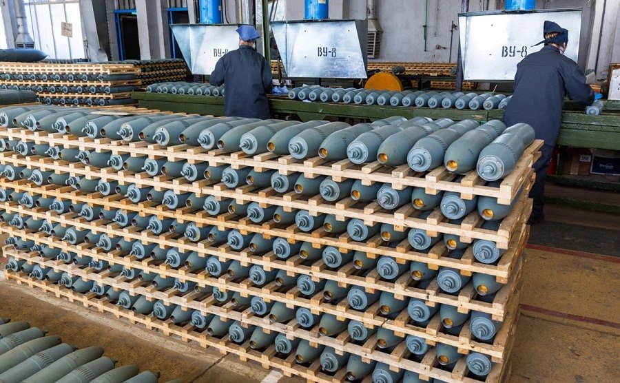 Russian factory, where artillery shells are manufactured