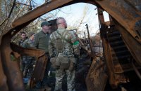 Ukrainian defence minister visits liberated villages in Chernihiv Region