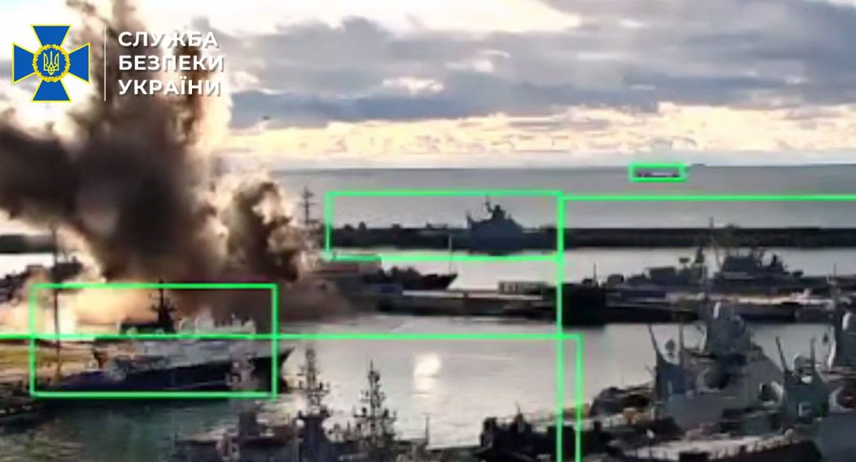  Consequences of the attack on a Russian submarine in Novorossiysk