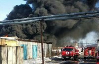 In Russia, seven fuel trucks caught fire at a private oil depot