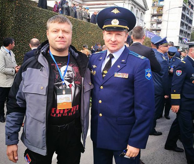 Nemanja Ristić and the Russian military attache in Serbia, Col Andrey Kindyakov