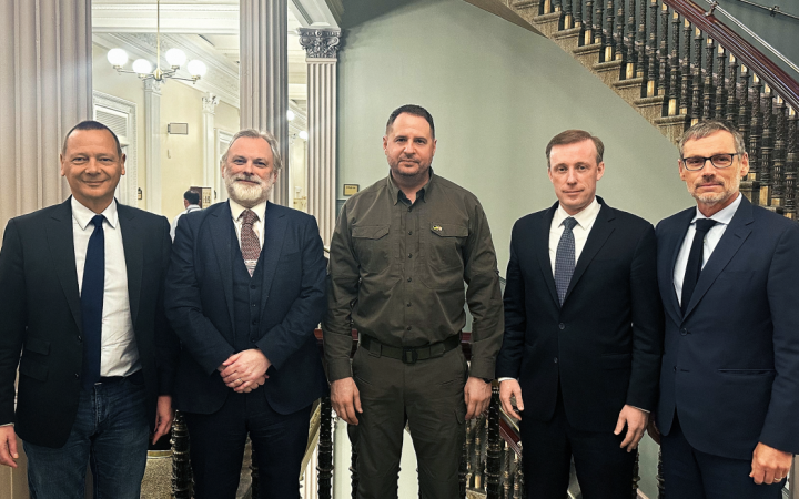 Yermak discusses military support for Ukraine with advisers to leaders of US, UK, Germany, France