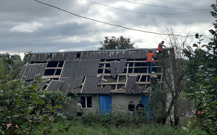 Destruction caused by falling debris from Russian "shaheds" in Khmelnytskyy Region