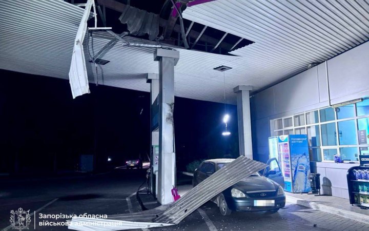 Russians Strike Petrol Station in Zaporizhzhia, Two Injured