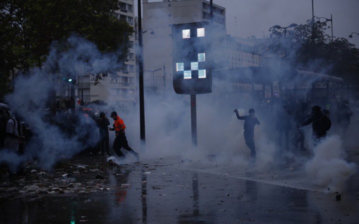 France Arrests 1,300 in Protests as Police Use Tear Gas and Water Cannons