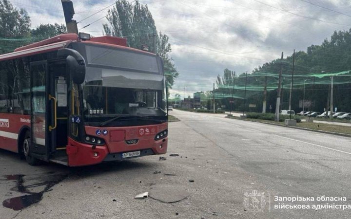 Russians Strike Municipal Bus in Zaporizhzhya