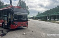 Russians Strike Municipal Bus in Zaporizhzhya