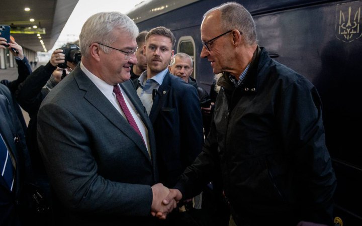 German Chancellor Friedrich Merz Arrives in Kyiv on Visit (Updated)