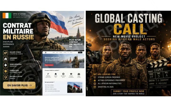 Disinformation Centre: Russia Recruits Foreigners for War via Meta and Google
