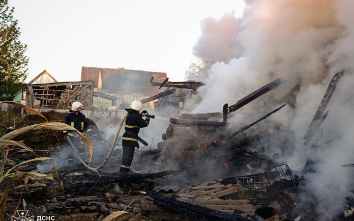 Enemy Attack Sets Outbuilding Ablaze in Vinnytsia Region