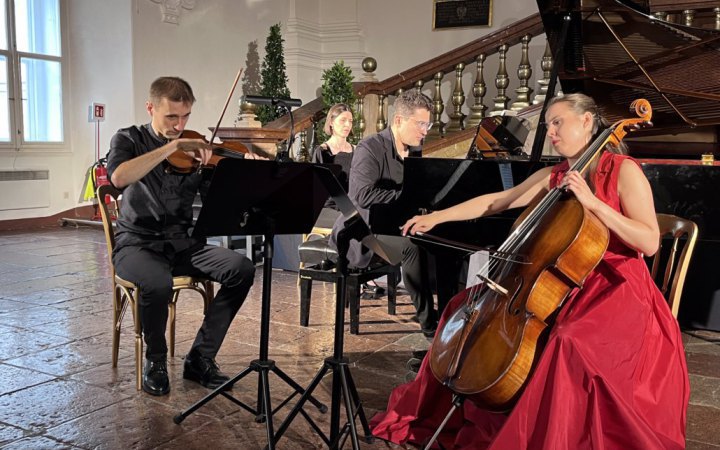 Ukrainian ensemble Lyatoshynskyy Trio performs at Salzburg Festival opening