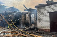 Russian Drone Strike Sets Private Home Ablaze in Kharkiv Region