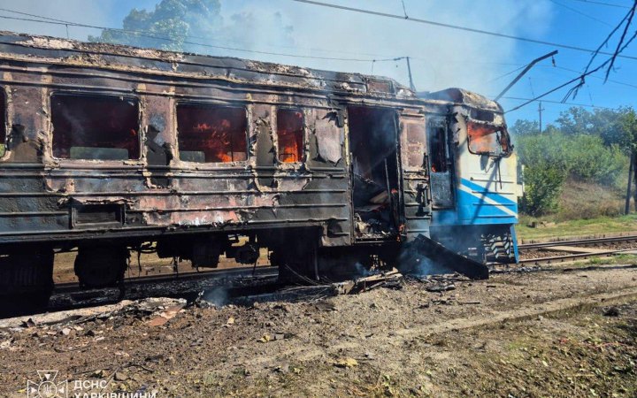 One Killed and Eight Injured in Enemy Strike on Suburban Train in Kharkiv Region