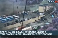 Floods and landslides on Nepal–Tibet border leave more than 160 dead, over 1,000 missing