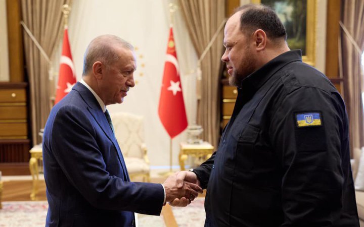 Стефанчук після зустрічі з Ердоганом: Україна прагне миру, але не в обмін на свої території